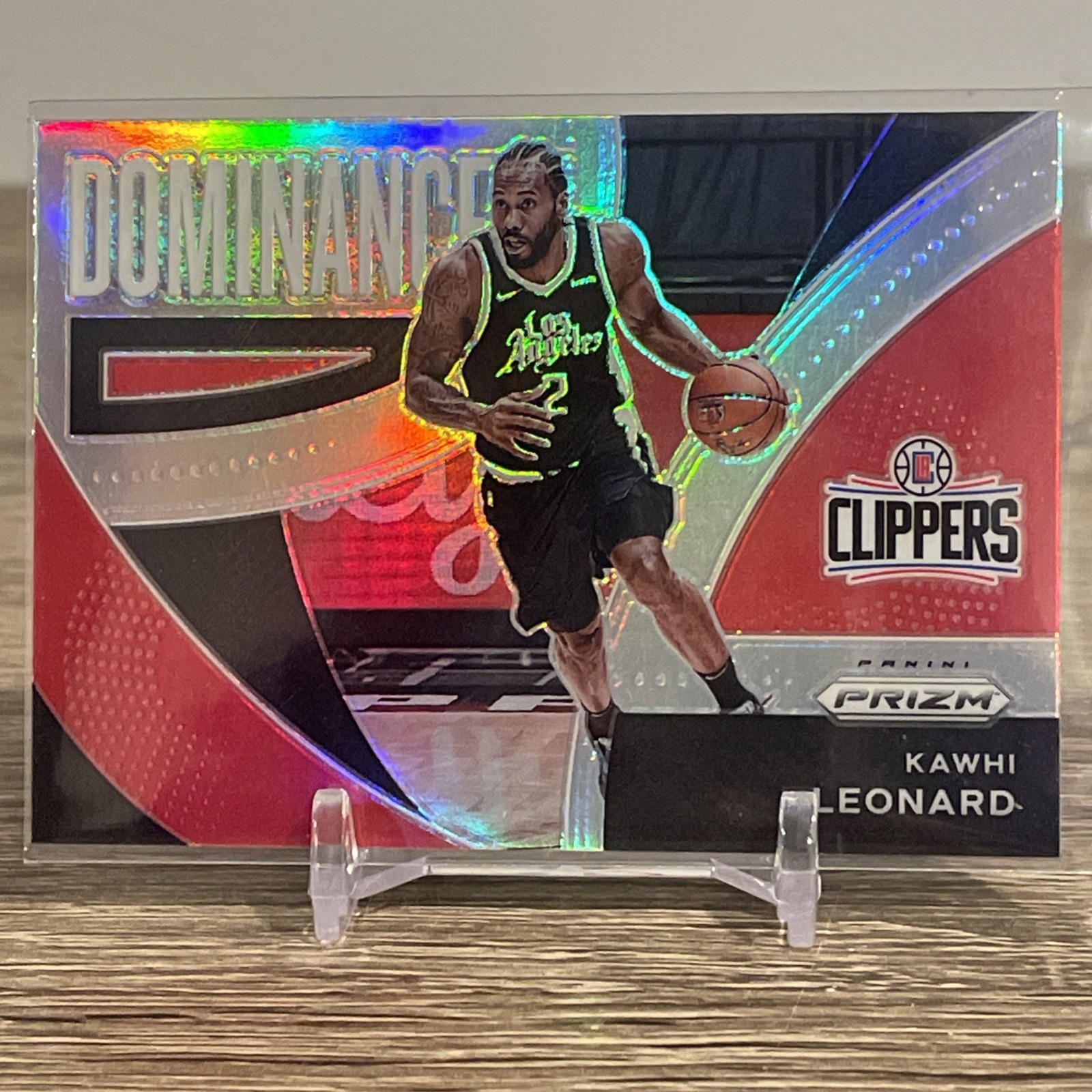 Kawhi Leonard 2021 Panini Prizm Basketball Dominance Silver Prizm #22 Clippers