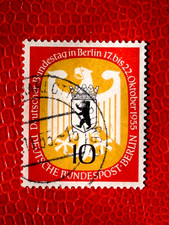 BERLIN 1955 Mi129 Bundesadler Berliner-Wappen Briefmarke Stamp Timbre Sello used