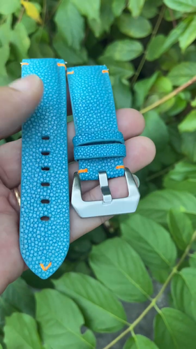 Blue Stingray Watch Strap Band 14mm 16mm 17 18mm 19mm 20mm 21mm 22mm 24mm 26mm - Video 1 of 1