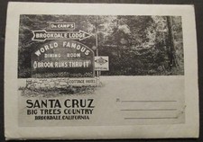 Vintage Dr Camps Brookdale Lodge Santa Cruz Country California Foldout Post Card