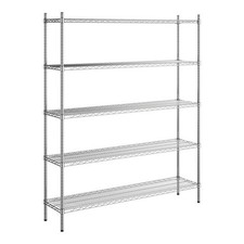 Steelton 14" x 60" NSF Chrome 5-Shelf Kit with 72" Posts