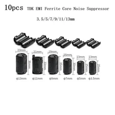 TDK-Ferrite Core Noise-Suppression Filter Ring/3.5mm-13mm/Diam Cable Clip RFI-EM