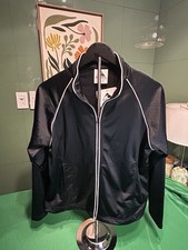 Augusta Women  s Track Suit Jacket Med  Charles River Pants Retro Black NWT