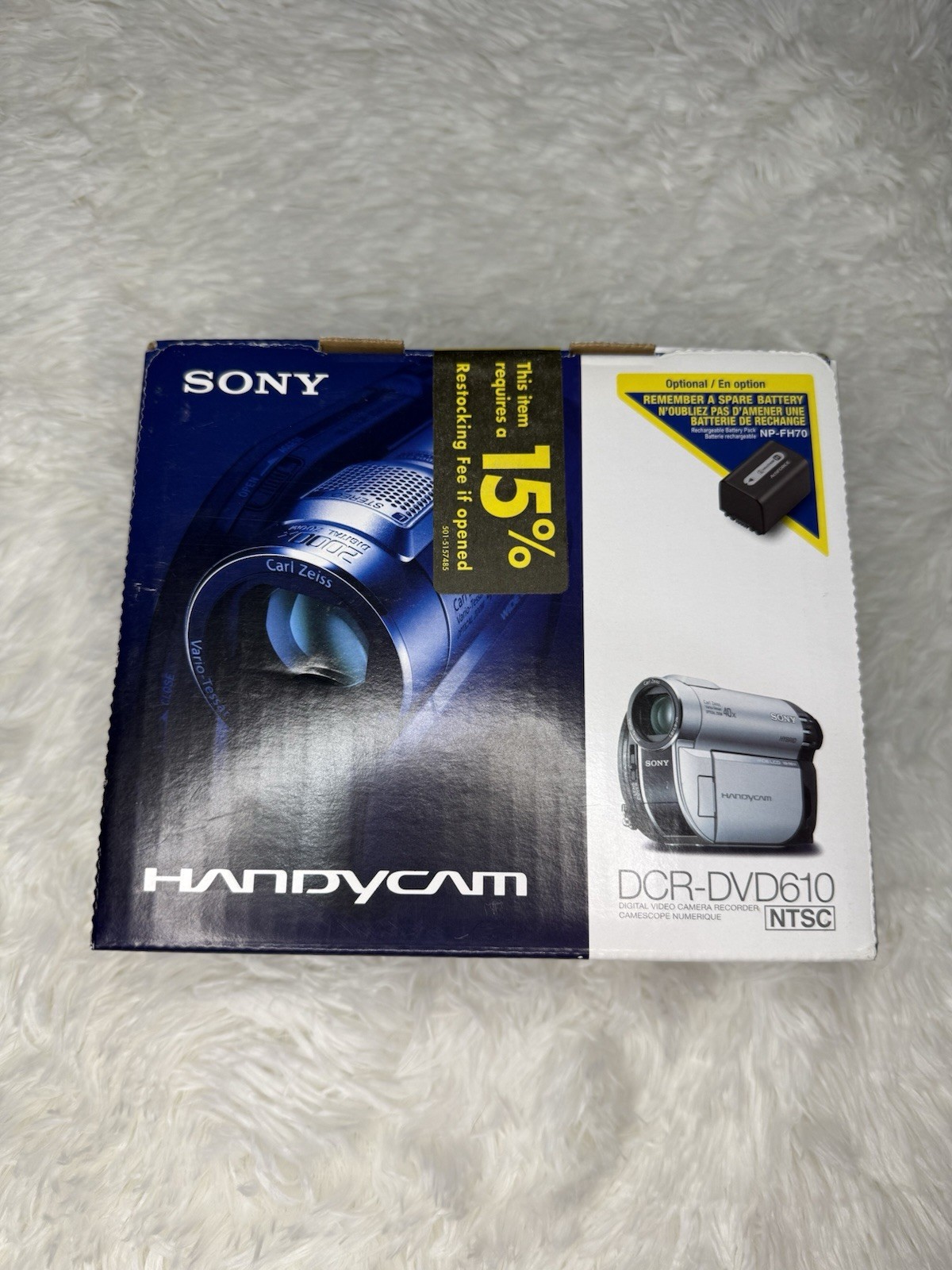 New In Box Sony Handycam DCR-DVD610 Digital Video Camera Recorder