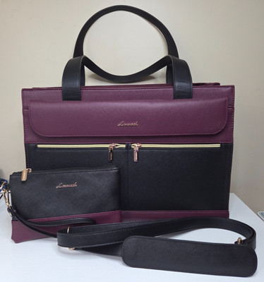 LOVEVOOK Laptop Bag for Women 15.6 Inch Tote Work Professional Faux Leather