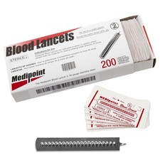 MEDIPOINT Stainless Steel Lancets   200 Count  Sterile, Disposable,...