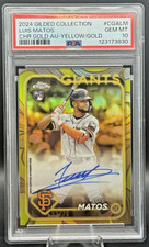 Luis Matos 2024 Topps Gilded Collection Rookie Auto #CGA-LM Yellow /75 PSA 10