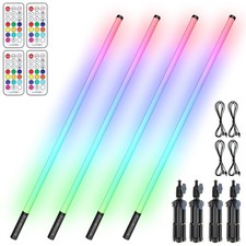 Rechargeable DJ Light Bar 4ft RGB 4 Pack 500 Effects