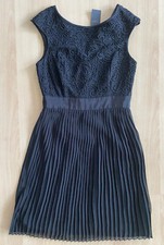 NWT Ted Baker Aliana Black Dress with 348 price tag  Lace Detail  Pleated