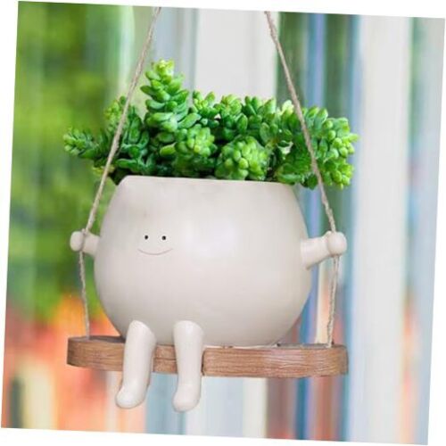 Bize Size Swing Face Planter Pot Hanging Head Planter Resin Flower Large