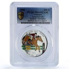 Vietnam 100 dong Steeplechase Equestrian Horse Sydney PR64 PCGS silver coin 1998