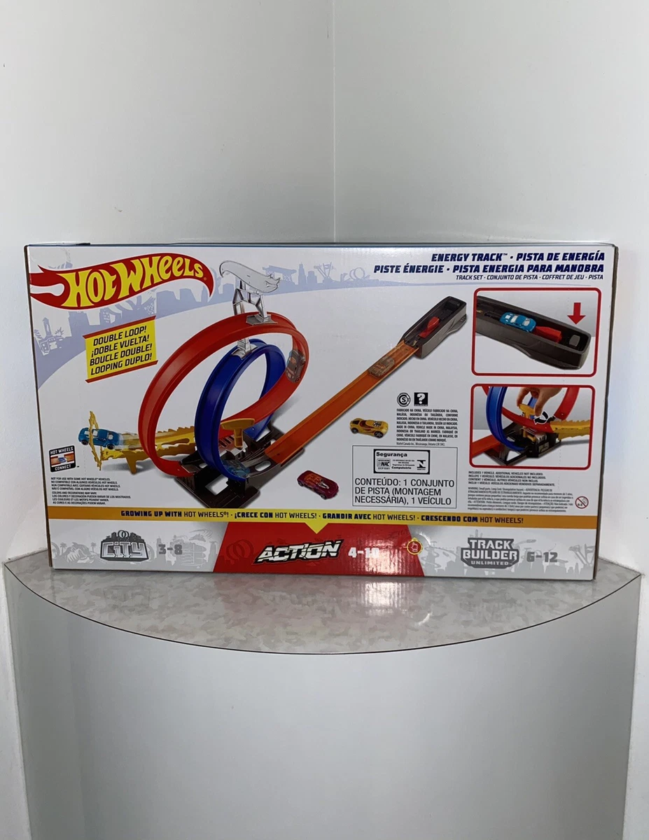 Hot Wheels Energy Track Set With Double Loops! 