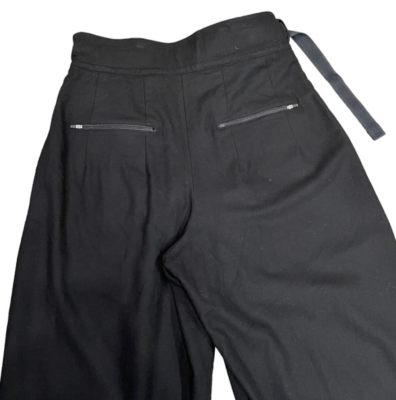 ADIDAS Y-3 CH1 YOHJI YAMAMOTO WOOL FLANNEL CROPPED PANTS BLACK