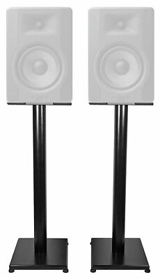 Pair Rockville 29'' Black Steel Studio Stands For M-Audio BX8 D3 Monitors