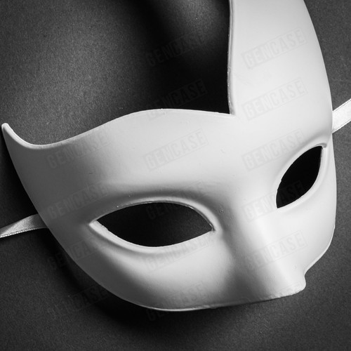 Weißer venezianischer unbemalter Maskenball Party Zum Selbermachen Maske Karneval Halloween - Bild 13 von 79