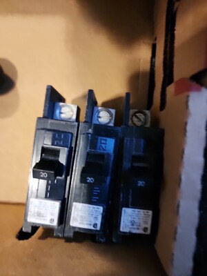 3 THREE SIEMENS BQ1B020 ITE 20A 1 Pole Circuit Breaker HACR Type BQ 120/240 VAC