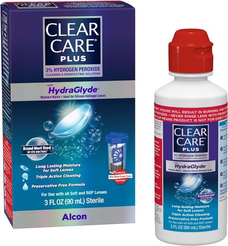 Clear Care Plus Cleaning Solution Travel Pack, No Flavor, 3 Fl Oz