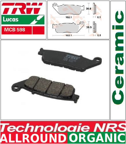 Колодки trw mcb598