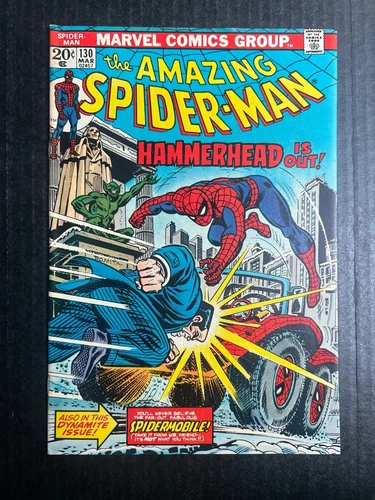AMAZING SPIDER-MAN #130 March 1974 Hammerhead Marvel Value Stamp #3 Hulk