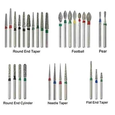 Dental Diamond Bur FG Round End Taper Football Super Coarse High Speed 856 850