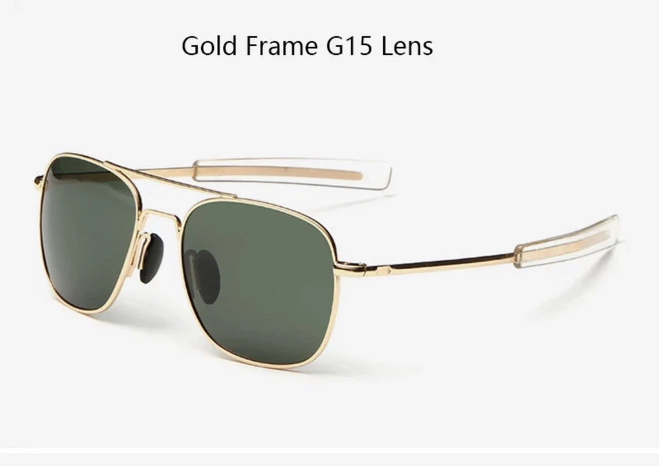 Gafas de sol cuadradas para hombre piloto militar lentes polarizadas ultravioletas gafas para conducir Foto 4 de 4