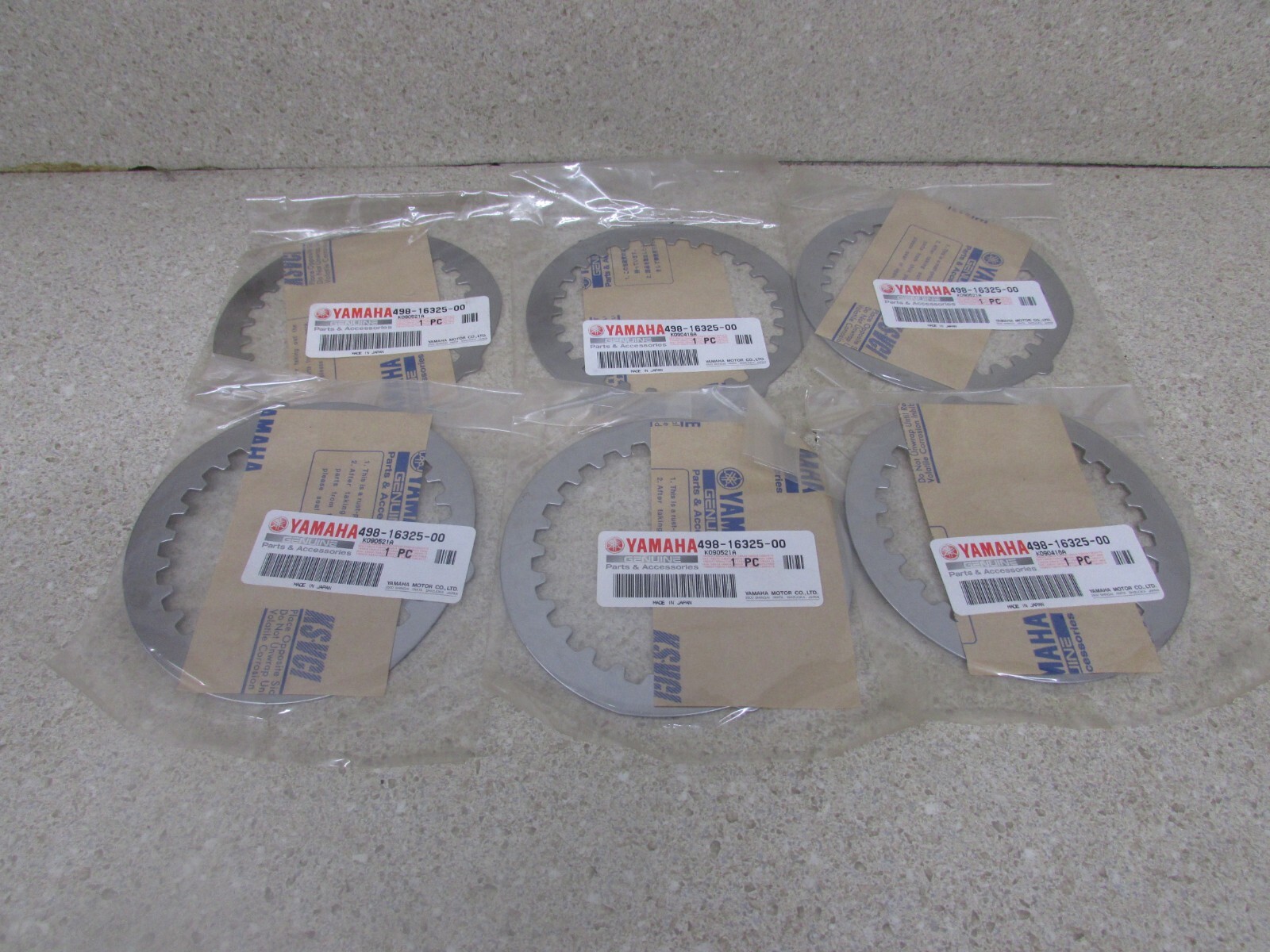 NOS YAMAHA RZ350 YFZ350 BANSHEE 350 RD400 OEM CLUTCH STEEL PLATES QTY 6