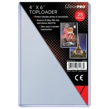 Ultra PRO 25 Ct Toploaders Clear Photos Documents Holder Protector 4"x6"