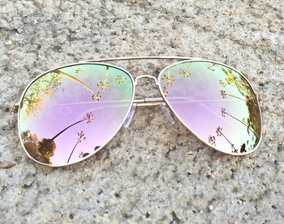 Big Mirror Lens Large Gold Metal Frame Aviator Hot Blogger Sunglasses 3683 Diva