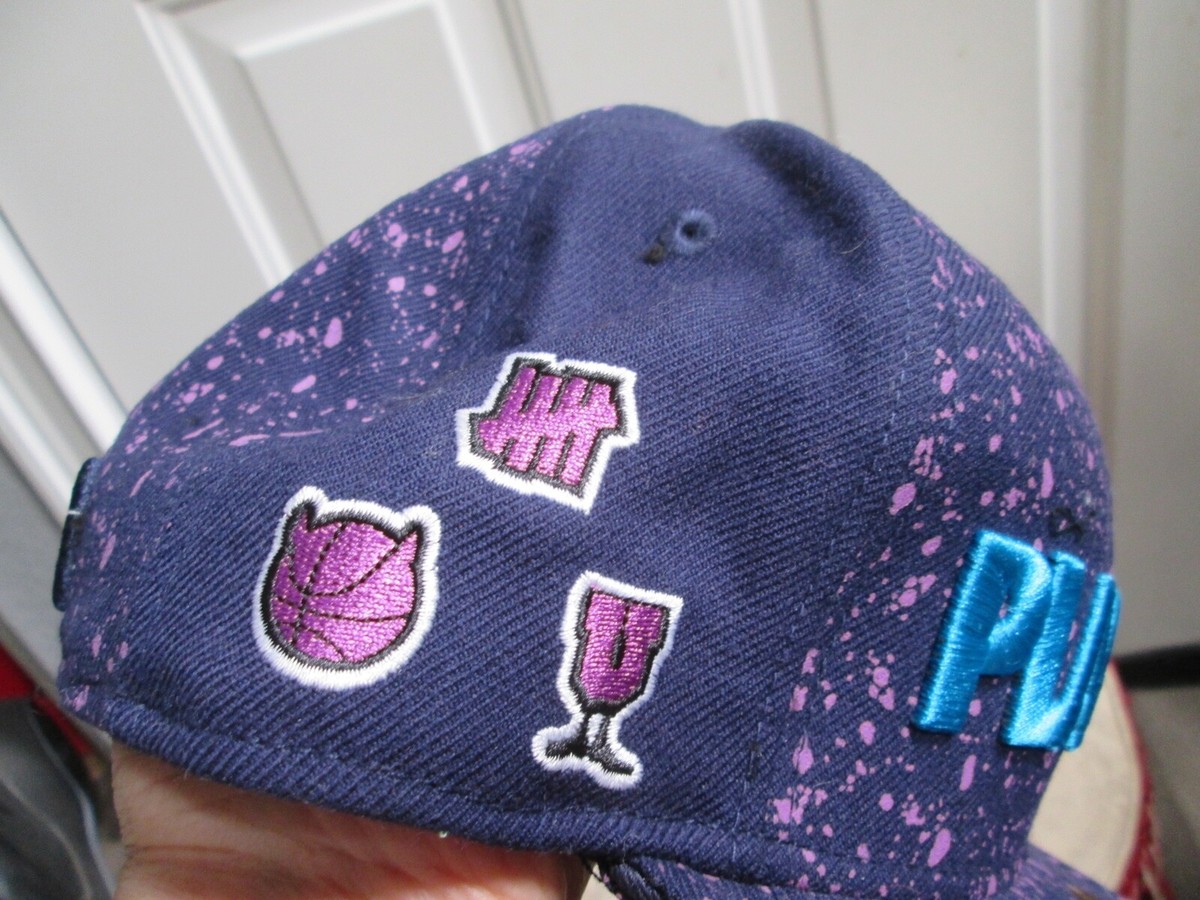 Vintage New Era UNDEFEATED "PLAY DIRTY" purple distressed FITTED hat 7 5/8 View 6