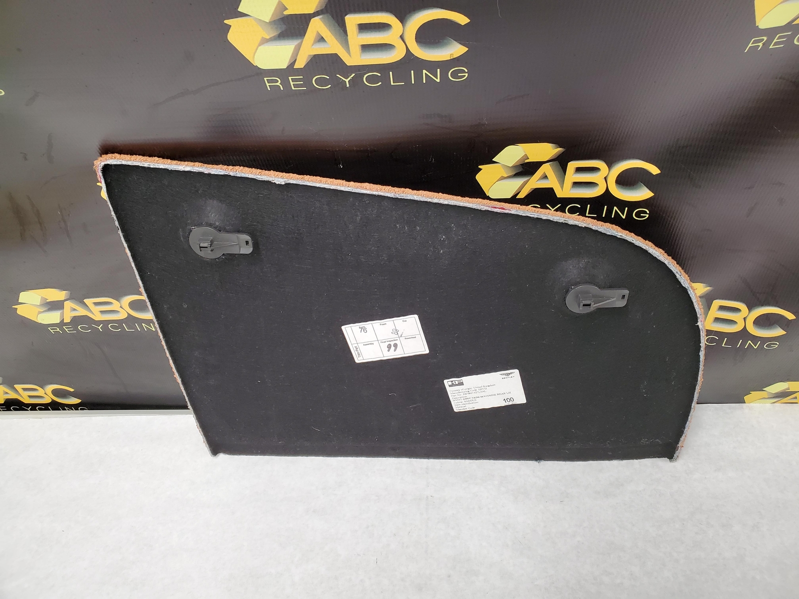 2007 Bentley Flying Spur Rear Battery Door Trim Panel Left (Saddle) BENTLEY OEM