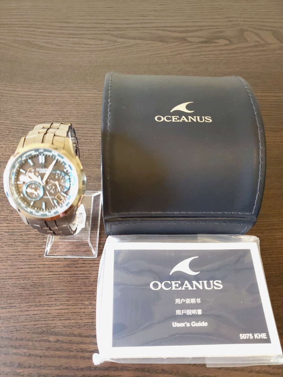 CASIO OCEANUS OCW S1400 Manta Solar Radio Men's Watch Used