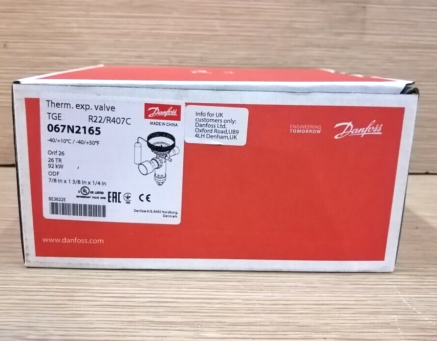 1PC- Danfoss 067N2165 Thermostatic expansion valve, TGE, R22/R407C