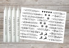KERZENTATTOO für Stabkerzen-Kerze-Wasserschi...