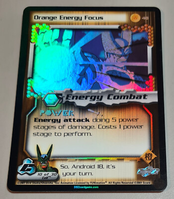 Orange Energy Focus # 48 Holo FOIL Cell Saga 2001 Dragon Ball Z TCG N.Mint-Mint