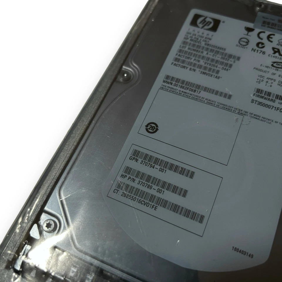 HP NB50058855 500GB 7200 RPM FC 40 PIN 2 GBIT HARD DRIVE - Image 4 of 4