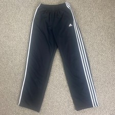 adidas Sweatpants Teen Boys XL Black 3-Stripe Straight Leg Slash Pockets