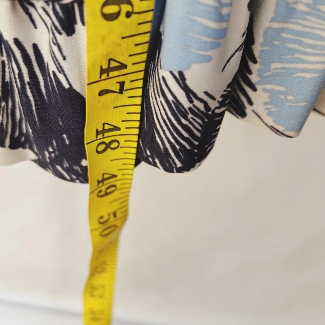 VETEMENTS Maxi abito Melissa Masse stampa blu crema manica corta taglia X Large 