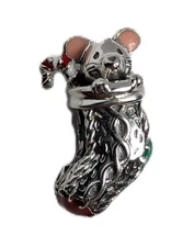 Authentic Pandora Charm, Festive Mouse and Stocking,  #792366C01