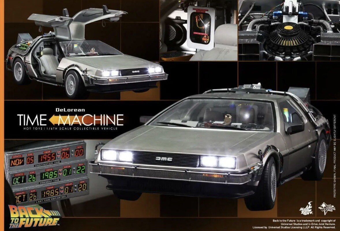 Delorean Hot Toys 1/6 Back to the Future Time Machine MMS260 Delorean Hot Toys 1/6 Back to the Future Time Machine MMS260