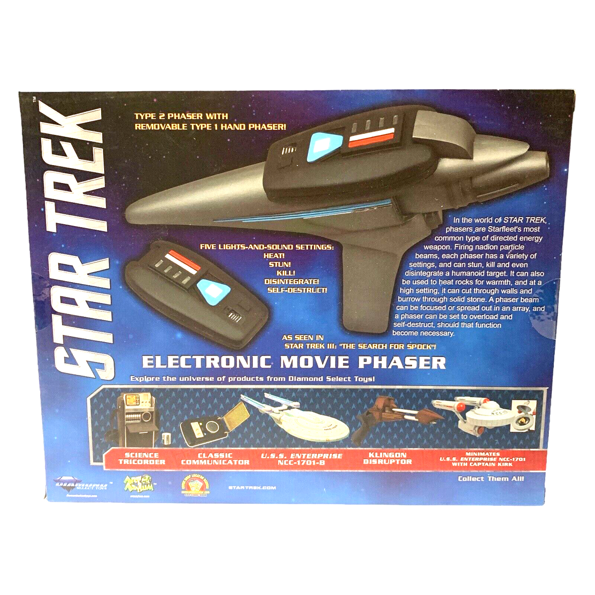 Star Trek III movie phaser Diamond New In Box hard to found | eBay