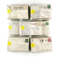 Vintage & Antique 50+ Postcard Lot - All Posted Before 1950 - Used Post Cards