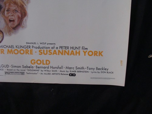 GOLD movie poster ROGER MOORE SUSANNAH YORK 1/2sheet 1974 - Picture 5 of 10