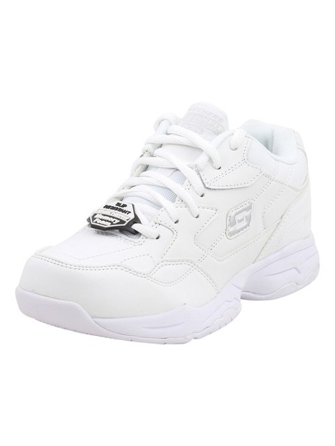 white slip resistant sneakers