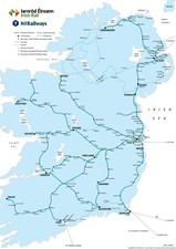 IRELAND TRAIN MAP (RAIL PASSENGER NETWORK) IE/NIR 2025 with TT refs - PYO