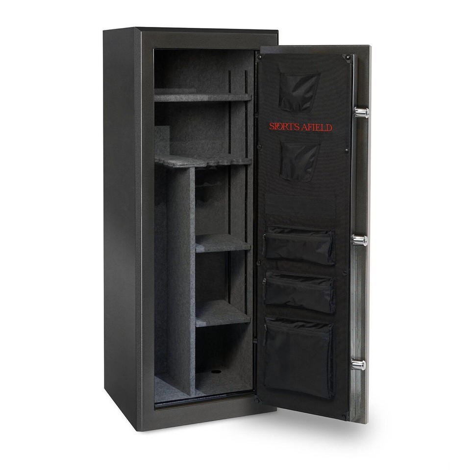 Sports Afield 18-Gun Fireproof Safe with Electronic Lock, Gray Gloss ...