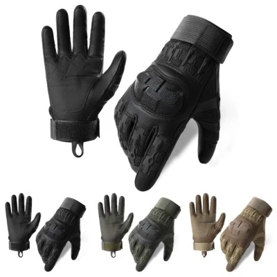 Taktische Vollfinger Handschuhe Touchscreen-Funktion und Knöchelschutz aus Gummi - Bild 1 von 4