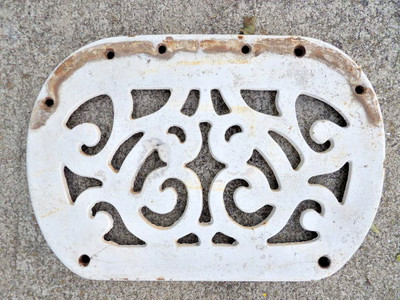 VTG Antique Original Cast Iron Grape Garden Chair Replacement Seat / Bottom
