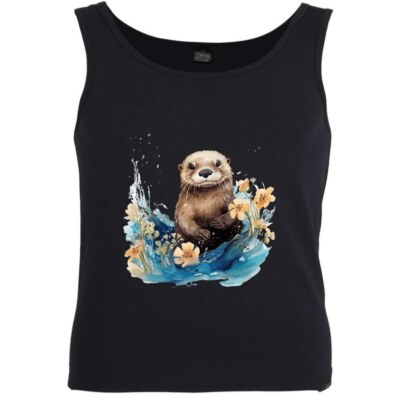 Tank Top Otter Fischotter Otterfamilie Otter Baby Ozean Mittelmeer Urlau 404226s