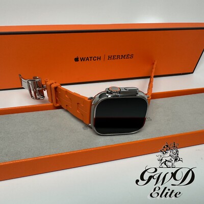 HERMES 49mm Hermes Apple Watch Ultra 2 Kilim Orange | eBay