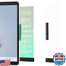 LED Memo Board with Sticky Note Holder, Clear Acrylic Computer Monitor Organi